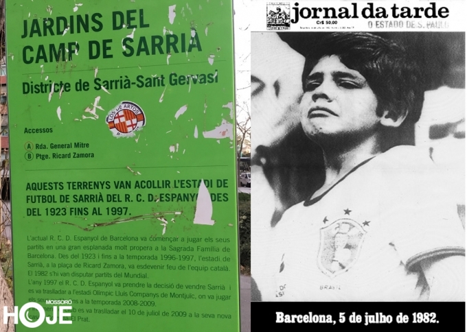   O estádio da “Tragédia de Sarriá”, da Copa de 82, deu lugar a um jardim e um condomínio