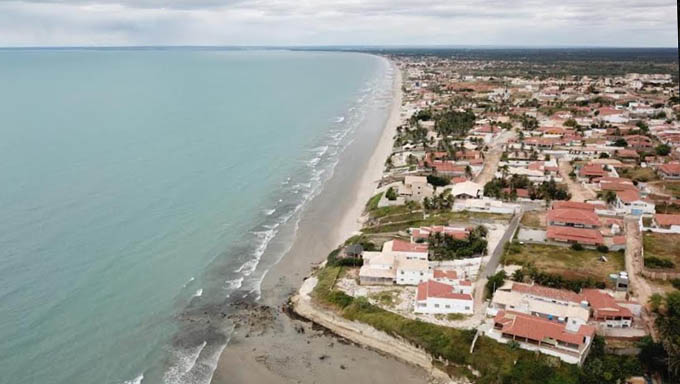   Cidade Praia de Tibau tem pouco mais de 5 mil habitantes e está distante 40 km de Mossoró