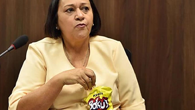   Fátima: "Tem gente que fica me patrulhando porque eu gosto de comer pipoca Bokus. Que coisa!"