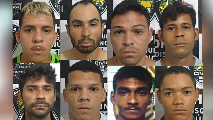   Confira os nomes dos 8 presos, por ordem das fotos, ao final da matéria.