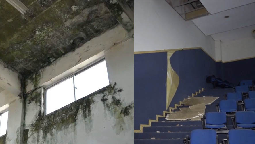   Estudantes denunciam sucateamento da faculdade de Medicina da UERN Descrição Breve: Secretária, auditório e o pátio, onde funciona a cantina do curso, estão interditados devido a rachadura e infiltrações. Os estudantes contam que os problemas já persistem há, pelo menos, 4 anos. A UERN informou que vai se reunir com representantes da secretaria de infraestrutura do Governo do Estado para tentar viabilizar as obras e conseguir da um prazo para que ela sejam iniciadas.