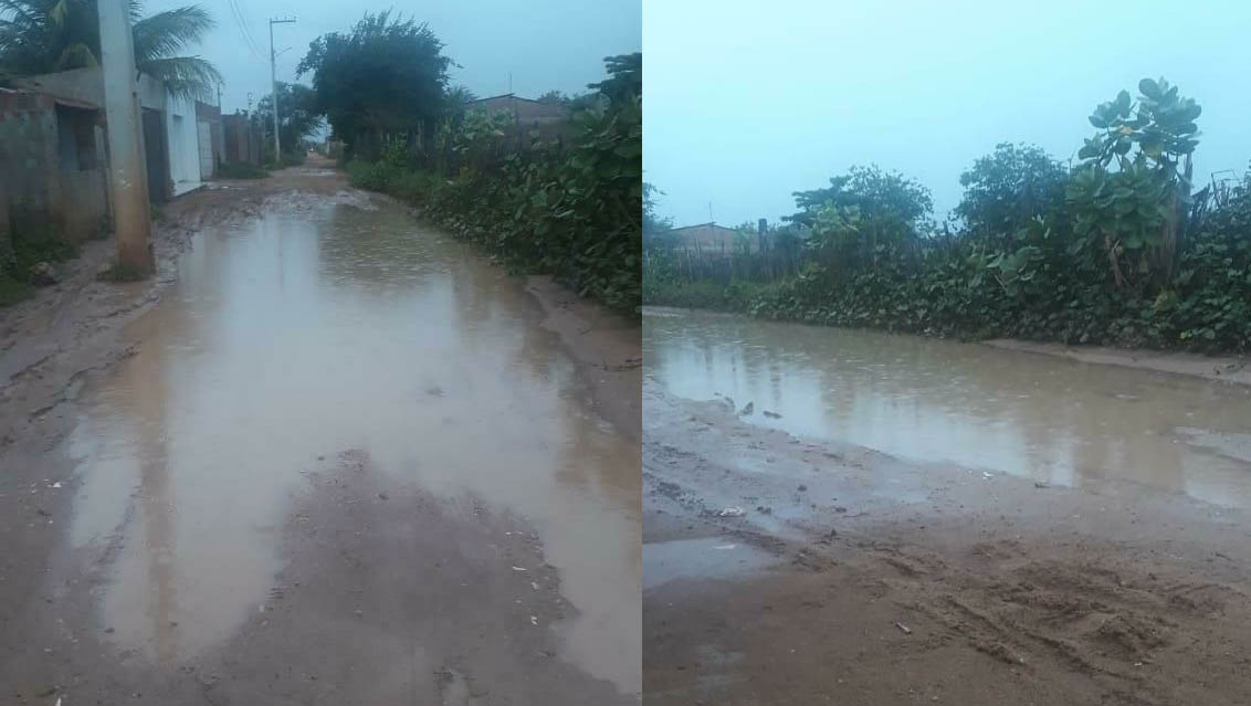   Moradores reclamam da falta de calçamento nas ruas do bairro Itapetinga. Com as recentes chuvas, as ruas do bairro, localizado em Mossoró, ficaram totalmente intransitáveis. Muita lama, diversos pontos de alagamentos e o aumento na quantidade de insetos têm deixado a população indignada e com medo de doenças.