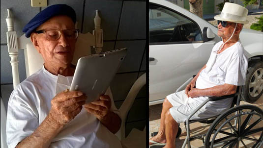 Imagem 1 -  Odilon Teodósio da Silva, nascido em 2 de fevereiro de 1914, é o homem mais velho do mundo a se curar do coronavírus em casa, sem precisar de atendimento hospitalar, em Mossoró. O idoso já havia sobrevivido à Gripe Espanhola, que matou 50 milhões de pessoas no mundo entre 1918 e 1920. 