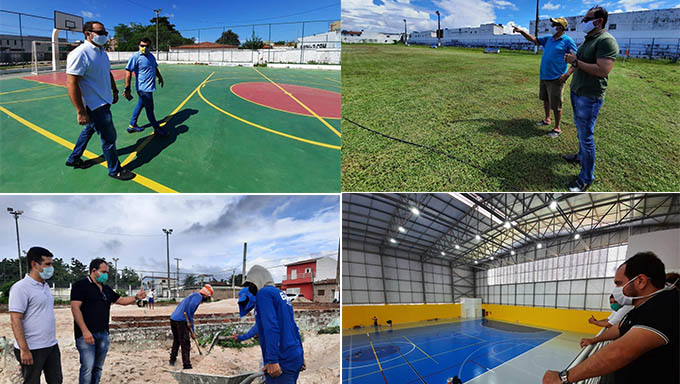  Reforma do Ginasio Nélio Dias também está em fase final, e o secretário João Gentil intensificou manutenção de campos e quadras nas quatro zonas da capital
