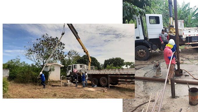   Em fotografias, os moradores mostraram que o poço da Maisa e do Jucuri foram consertados e no site da Prefeitura informaram que deixaram uma bomba reserva na Maisa, que agora a secretaria de Agricultura informa que não existe bomba nenhuma de reserva