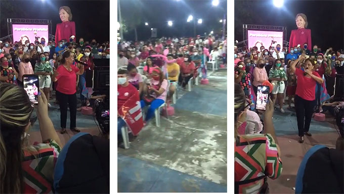   Nesta sexta-feira, 13, a prefeita Rosalba Ciarlini foi citada duas vezes só por um processo: numa decisão, o juiz eleitoral determina que ela não faça mais discurso prometendo festa de fim de ano com dinheiro público condicionada a sua reeleição e o Ministério Público Eleitoral deu parecer pela cassação do registro de candidatura e multa pelo discurso (CONFIRA VIDEO)