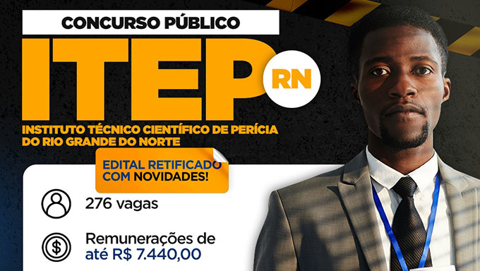   Outras mudanças no Edital do Concurso do ITEP: os requisitos e atribuições dos cargos de Nível Superior não serão exclusivos para bacharéis, com tecnólogos e licenciados nas respectivas áreas também podendo se inscrever