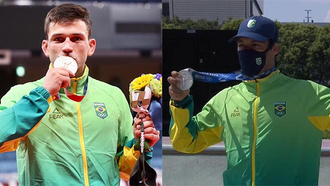   A primeira medalha (prata) brasileira na Olimpíada de Tóquio 2020 veio do skate, modalidade estreante nos Jogos Olímpicos nesta edição, na madrugada deste domingo (25). A segunda também foi nesta madrugada, conquistada pelo judoca gaúcho Daniel Cargnin na categoria até 66 kg; Na Ginástica Olímpico, a brasileira Rebeca Andrade, de 22 anos, garantiu presença em três finais
