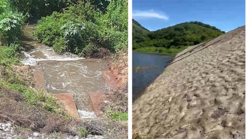 Imagem 1 - Contratados pelo Governo do Estado para atender a atual legislação de segurança de barragens, os painelistas vistoriaram a área dos dois maciços e analisaram as construções próximas do manancial. O objetivo principal da visita dos especialistas Gilberto Canali, Manoel de Freitas e Roneí Carvalho foi atingido: eles chegaram a um consenso sobre como deve se desenvolver o processo de recuperação da estabilidade da barragem. Com a conclusão do estudo, o Governo do Estado vai contratar a empresa para executar as obras necessárias para garantir a segurança do reservatório pelas próximas décadas Imagem 1 - Contratados pelo Governo do Estado para atender a atual legislação de segurança de barragens, os painelistas vistoriaram a área dos dois maciços e analisaram as construções próximas do manancial. O objetivo principal da visita dos especialistas Gilberto Canali, Manoel de Freitas e Roneí Carvalho foi atingido: eles chegaram a um consenso sobre como deve se desenvolver o processo de recuperação da estabilidade da barragem. Com a conclusão do estudo, o Governo do Estado vai contratar a empresa para executar as obras necessárias para garantir a segurança do reservatório pelas próximas décadas