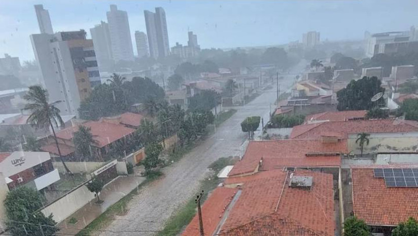 Imagem 1 - RN tem final de semana com acumulado de chuvas acima de 100mm. As maiores precipitações na região oeste do estado foram registradas na cidade de Encanto. A previsão para a semana é de céu parcialmente nublado a claro com pancadas de chuvas nas regiões do Alto Oeste, Mossoró e Litoral, nesta terça-feira (17) e chuvas em todas as regiões na quinta-feira(19). Nos demais dias, a previsão é de céu parcialmente nublado a claro em todas as regiões. Imagem 1 - RN tem final de semana com acumulado de chuvas acima de 100mm. As maiores precipitações na região oeste do estado foram registradas na cidade de Encanto. A previsão para a semana é de céu parcialmente nublado a claro com pancadas de chuvas nas regiões do Alto Oeste, Mossoró e Litoral, nesta terça-feira (17) e chuvas em todas as regiões na quinta-feira(19). Nos demais dias, a previsão é de céu parcialmente nublado a claro em todas as regiões.