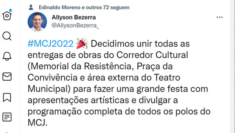 Imagem 1 -  Inauguração da Praça de Convivência, que estava previsto para acontecer no final da tarde desta segunda-feira, 30, ficou para ser realizada juntamente com a restauração do Memorial da Resistência e também da reforma da parte externa do Teatro Dix Huit Rosado, ainda esta semana