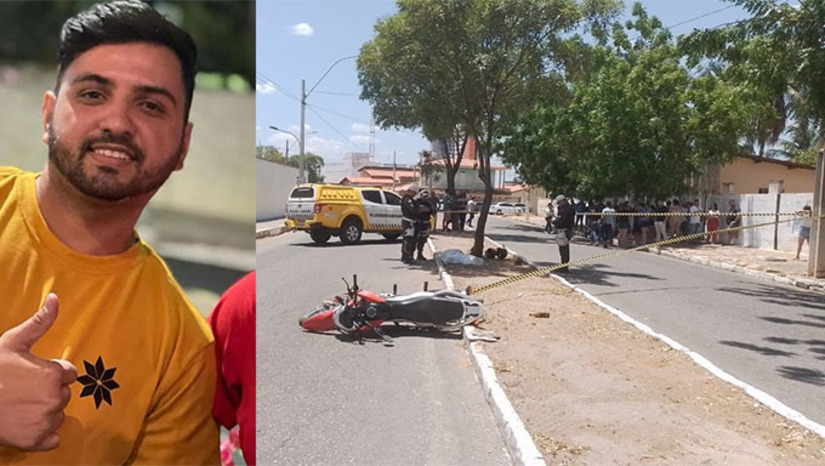 Imagem 1 - A vítima Carlito Junior se deslocava em sua motocicleta pela Rua Dona Mariinha Mendes quando perdeu o controle da motocicleta, subiu o canteiro e bateu numa árvore. Imagem 1 - A vítima Carlito Junior se deslocava em sua motocicleta pela Rua Dona Mariinha Mendes quando perdeu o controle da motocicleta, subiu o canteiro e bateu numa árvore.