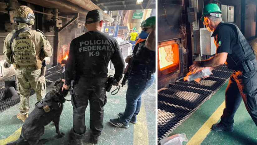 Imagem 1 -  PF incinera mais de 7 toneladas de drogas em Arês; ação foi a maior já realizada pela PF no RN. A incineração aconteceu nesta terça-feira (11), no alto-forno de uma usina localizada na Zona Rural do município. Ao todo, foram incinerados 6.852 kg de cocaína; 434 kg de maconha; 567 comprimidos de Ecstasy, além de 49 frascos de anabolizantes. A droga resultou de apreensões realizadas na Grande Natal e em Areia Branca/RN (Operação Maritimum).