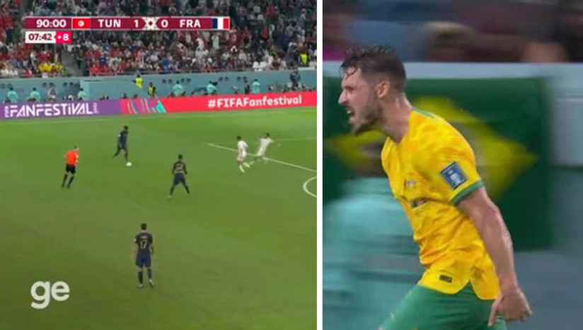 Imagem 1 -  Pelo grupo D, França e Austrália seguem para as oitavas de final da Copa do Mundo do Catar. Com um gol de Leckie, os Australianos derrotaram a Dinamarca por 1 a 0 nesta quarta-feira (30), no Al Janoub, e garantiram o segundo lugar no Grupo, com os mesmos seis pontos da França, líder pelo saldo de gols. Há 16 anos a Austrália não chegava às oitavas de final. Já a Tunísia, apesar de vencer os franceses por 1 a 0, não conseguiu a classificação, alcançando apenas o terceiro lugar, com três pontos, à frente da dinamarca, com apenas um ponto.