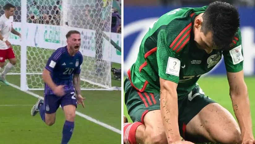 Imagem 1 - Argentina e Polônia se classificam; México e Arábia Saudita se despedem da copa. Nesta quarta-feira (30), a Argentina venceu a Polônia por 2 a 0, garantindo classificação às oitavas de final como primeira colocada do Grupo C. Já o México venceu a Arábia Saudita, por 2 a 1, mas foi eliminado da Copa do Mundo do Catar pelo saldo de gols. Poloneses e mexicanos terminaram a fase de grupos com quatro pontos cada, e o desempate foi no saldo de gols. A Polônia terminou com saldo zero, enquanto o México ficou com menos um. Imagem 1 - Argentina e Polônia se classificam; México e Arábia Saudita se despedem da copa. Nesta quarta-feira (30), a Argentina venceu a Polônia por 2 a 0, garantindo classificação às oitavas de final como primeira colocada do Grupo C. Já o México venceu a Arábia Saudita, por 2 a 1, mas foi eliminado da Copa do Mundo do Catar pelo saldo de gols. Poloneses e mexicanos terminaram a fase de grupos com quatro pontos cada, e o desempate foi no saldo de gols. A Polônia terminou com saldo zero, enquanto o México ficou com menos um.
