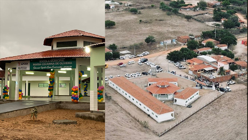 Imagem 1 -  Escola do Campo Maria Cezarina de Oliveira, erguida na comunidade de São Lourenço, foi inaugurada neste dia 23, com festa dos moradores. O prefeito Alan Silveira prepara para nos próximos dias entregar também a ponte de acesso a região, um investimento de R$ 1,6 milhão.