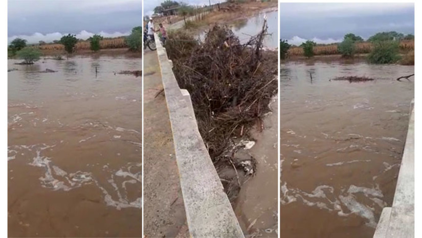 Imagem 1 - Na região Seridó, o volume de chuvas foi de 120mm a 190mm. No município de Cruzeta, açudes em propriedades particulares começaram a sangrar, colocando um bom volume de água no Rio Salgado. As chuvas desta sextas-feira também foram fortes na região do Alto Oeste do Rio Grande do Norte, Paraíba e Ceará. Imagem 1 - Na região Seridó, o volume de chuvas foi de 120mm a 190mm. No município de Cruzeta, açudes em propriedades particulares começaram a sangrar, colocando um bom volume de água no Rio Salgado. As chuvas desta sextas-feira também foram fortes na região do Alto Oeste do Rio Grande do Norte, Paraíba e Ceará.