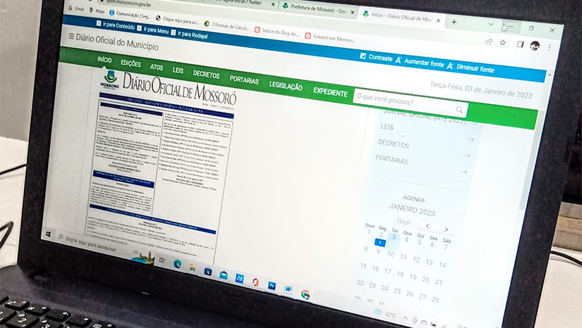 Imagem 1 - O Diário Oficial de Mossoró será coordenado pela Secretaria Municipal de Governo e dirigido pela Secretaria Municipal de Comunicação Social. O DOM funciona como meio de publicação e divulgação dos atos da Administração Pública Municipal Direta e Indireta e do Poder Legislativo Municipal. O DOM foi instituído pela Lei 4.003, de 23 de dezembro de 2022, e segue o modelo do Diário Oficial da União e do Diário Oficial do Estado do Rio Grande do Norte. A publicação diária reforça a transparência dos atos da gestão do Município. Imagem 1 - O Diário Oficial de Mossoró será coordenado pela Secretaria Municipal de Governo e dirigido pela Secretaria Municipal de Comunicação Social. O DOM funciona como meio de publicação e divulgação dos atos da Administração Pública Municipal Direta e Indireta e do Poder Legislativo Municipal. O DOM foi instituído pela Lei 4.003, de 23 de dezembro de 2022, e segue o modelo do Diário Oficial da União e do Diário Oficial do Estado do Rio Grande do Norte. A publicação diária reforça a transparência dos atos da gestão do Município.