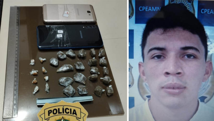 Imagem 1 - Polícia Civil de Areia Branca procura suspeito de expulsar a avó de casa e instalar uma boca de fumo no imóvel dela. Paulo Sávio de Oliveira fugiu do local ao reconhecer os policiais e é considerado foragido. Na residência da avó dele, que ele transformou em Boca de Fumo, foram apreendidas 20 trouxinhas de maconha e 08 pedras de crack, além de uma motocicleta tipo Honda CB 250 F Twister, de cor prata com azul, usada para o crime. Contra Sávio ainda existem medidas cautelares expedidas pela justiça local, em virtude da prática de outros crimes. Imagem 1 - Polícia Civil de Areia Branca procura suspeito de expulsar a avó de casa e instalar uma boca de fumo no imóvel dela. Paulo Sávio de Oliveira fugiu do local ao reconhecer os policiais e é considerado foragido. Na residência da avó dele, que ele transformou em Boca de Fumo, foram apreendidas 20 trouxinhas de maconha e 08 pedras de crack, além de uma motocicleta tipo Honda CB 250 F Twister, de cor prata com azul, usada para o crime. Contra Sávio ainda existem medidas cautelares expedidas pela justiça local, em virtude da prática de outros crimes.