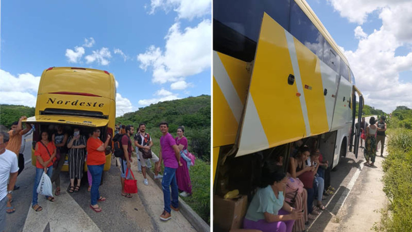 Imagem 1 - Com ônibus quebrando constantemente na linha Mossoró/Natal, passageiros denunciam descaso da Nordeste. No último sábado (11) uma viagem que deveria ser de pouco mais de 4h entre a capital do Rio Grande do Norte e a segunda maior cidade do estado, terminou durando mais de 10h. Em quatro delas, os passageiros ficaram parados no meio da BR-304, após o ônibus em que estavam quebrar. Devido a uma concessão, a empresa Nordeste é a única autorizada a fazer a linha direta entre as rodoviárias das duas cidades e não possui ônibus reserva, tendo que, em casos como este, aguardar a chegada de um mecânico para fazer o conserto do veículo e, só então, seguirem viagem. Em contato com a reportagem do MOSSORÓ HOJE, o pesquisador Pedro Farias, o professor universitário Robério Nunes e a professora aposentada Genir de Brito contaram sobre o perigo que correram na estrada, o calor e a sede, além da falta de assistência da empresa; entenda o caso. Imagem 1 - Com ônibus quebrando constantemente na linha Mossoró/Natal, passageiros denunciam descaso da Nordeste. No último sábado (11) uma viagem que deveria ser de pouco mais de 4h entre a capital do Rio Grande do Norte e a segunda maior cidade do estado, terminou durando mais de 10h. Em quatro delas, os passageiros ficaram parados no meio da BR-304, após o ônibus em que estavam quebrar. Devido a uma concessão, a empresa Nordeste é a única autorizada a fazer a linha direta entre as rodoviárias das duas cidades e não possui ônibus reserva, tendo que, em casos como este, aguardar a chegada de um mecânico para fazer o conserto do veículo e, só então, seguirem viagem. Em contato com a reportagem do MOSSORÓ HOJE, o pesquisador Pedro Farias, o professor universitário Robério Nunes e a professora aposentada Genir de Brito contaram sobre o perigo que correram na estrada, o calor e a sede, além da falta de assistência da empresa; entenda o caso.