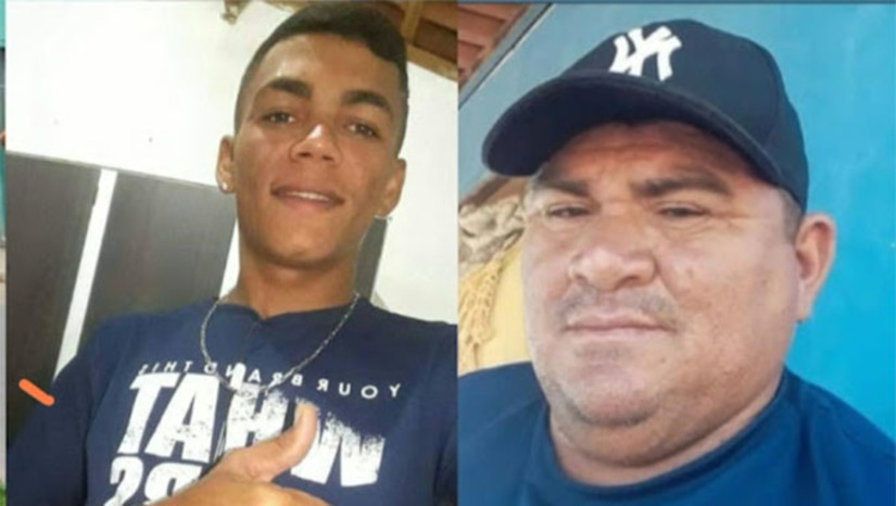 Imagem 1 - Testemunhas contaram que três homens, se deslocando num veículo, mataram com tiros de escopeta calibre 12 o caraubense Josivan Inocêncio da Silva, o Van Gambia, de 49 anos, e, em seguida, o paraibano André Alves da Costa Braga, de 24 anos. O duplo homicídio está sendo investigado pela Polícia Civil. Imagem 1 - Testemunhas contaram que três homens, se deslocando num veículo, mataram com tiros de escopeta calibre 12 o caraubense Josivan Inocêncio da Silva, o Van Gambia, de 49 anos, e, em seguida, o paraibano André Alves da Costa Braga, de 24 anos. O duplo homicídio está sendo investigado pela Polícia Civil.