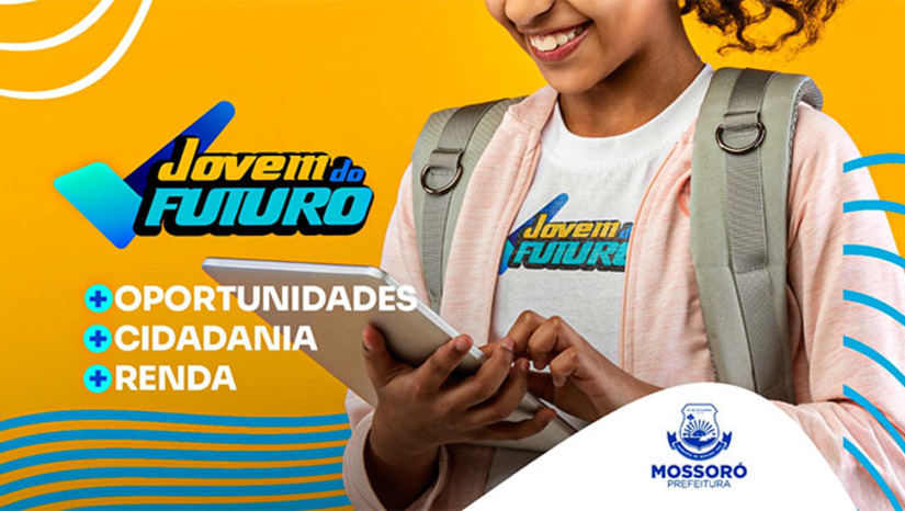 Imagem 1 - As inscrições teve início nesta quinta-feira (29) e se estenderá até o próximo 11 de julho. A divulgação do resultado preliminar ocorrerá dois dias depois. A convocação para a entrega da documentação está prevista para acontecer de 17 a 19 do mesmo mês. O resultado final será em 27 de julho. Para ter acesso e se inscrever no “Programa Jovem do Futuro” os adolescentes deverão atender aos seguintes requisitos: Ter idade entre quinze e dezoito anos; Residir em Mossoró; Estar regularmente matriculado e frequentando a rede pública de ensino municipal, estadual ou federal; Possuir renda familiar per capita não superior a um salário-mínimo; A família estar inscrita no Cadastro Único; Preencher corretamente o formulário de inscrição disponível em https://jovemdofuturo.mossoro.rn.gov.br; e Comprovar corretamente as informações prestadas na inscrição. Imagem 1 - As inscrições teve início nesta quinta-feira (29) e se estenderá até o próximo 11 de julho. A divulgação do resultado preliminar ocorrerá dois dias depois. A convocação para a entrega da documentação está prevista para acontecer de 17 a 19 do mesmo mês. O resultado final será em 27 de julho. Para ter acesso e se inscrever no “Programa Jovem do Futuro” os adolescentes deverão atender aos seguintes requisitos: Ter idade entre quinze e dezoito anos; Residir em Mossoró; Estar regularmente matriculado e frequentando a rede pública de ensino municipal, estadual ou federal; Possuir renda familiar per capita não superior a um salário-mínimo; A família estar inscrita no Cadastro Único; Preencher corretamente o formulário de inscrição disponível em https://jovemdofuturo.mossoro.rn.gov.br; e Comprovar corretamente as informações prestadas na inscrição.