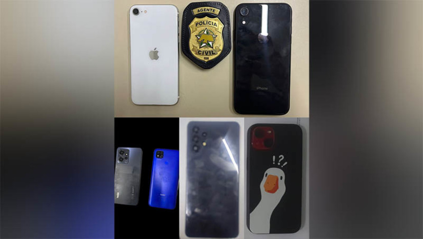 Imagem 1 - Defur recupera aparelhos celulares avaliados em R$ 16 mil, em Mossoró. Em mais uma fase da Operação “Radar” realizada entre os dias 24 e 28 de julho, a polícia civil conseguiu recuperar, na cidade de Mossoró, seis aparelhos celulares frutos de furto ou roubo. Os equipamentos já foram devolvidos aos proprietários. As pessoas com as quais os celulares foram encontrados foram autuadas por receptação culposa, assinaram um Termo Circunstanciado de Ocorrência e vão responder em liberdade. O Delegado Paulo Torres reforça que comprar celular roubado é crime e alerta para que as pessoas verifiquem sempre a procedência. Imagem 1 - Defur recupera aparelhos celulares avaliados em R$ 16 mil, em Mossoró. Em mais uma fase da Operação “Radar” realizada entre os dias 24 e 28 de julho, a polícia civil conseguiu recuperar, na cidade de Mossoró, seis aparelhos celulares frutos de furto ou roubo. Os equipamentos já foram devolvidos aos proprietários. As pessoas com as quais os celulares foram encontrados foram autuadas por receptação culposa, assinaram um Termo Circunstanciado de Ocorrência e vão responder em liberdade. O Delegado Paulo Torres reforça que comprar celular roubado é crime e alerta para que as pessoas verifiquem sempre a procedência.