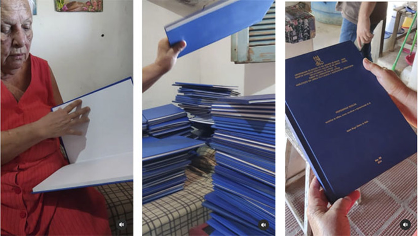 Imagem 1 - São pesquisas de conclusão de cursos do período de 2000 a 2017, que após digitalizadas, estavam sendo jogados no lixo. Ela disse que as monografias retratam o perfil econômico, social, educação e cultural de todos os municípios da região. O diretor do Campus da UERN quando ficou sabendo, informou que vai pedir para recolher as monografias impressas. "Eu queria entregar estas monografias aos autores", diz Ivete Medeiros ao repórter Jarbas Rocha, da Rádio Princesa do Vale Imagem 1 - São pesquisas de conclusão de cursos do período de 2000 a 2017, que após digitalizadas, estavam sendo jogados no lixo. Ela disse que as monografias retratam o perfil econômico, social, educação e cultural de todos os municípios da região. O diretor do Campus da UERN quando ficou sabendo, informou que vai pedir para recolher as monografias impressas. "Eu queria entregar estas monografias aos autores", diz Ivete Medeiros ao repórter Jarbas Rocha, da Rádio Princesa do Vale