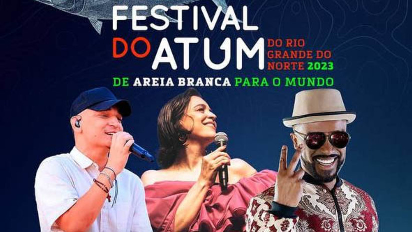 Imagem 1 -  João Gomes, Roberta Sá e Alexandre Pires se apresentam no Festival do Atum, em Areia Branca. O evento acontecerá nos dias 22, 23 e 24 de setembro, na Praia de Upanema. Antes dos shows, os visitantes terão à disposição o corredor gastronômico ofertando pratos e iguarias a base do atum. Os restaurantes participantes de Areia Branca já atuam com os turistas e, além deles, estabelecimentos de outras cidades estarão presentes atraídos pela oportunidade de exibir comidas diferenciadas com o alimento rico em nutrientes, saudável e saboroso que se tornou favorito global. O Festival do Atum do Rio Grande do Norte proporcionou a Areia Branca, no ano de 2019, o título de Capital Estadual do Atum concedido pela Assembleia Legislativa do RN.