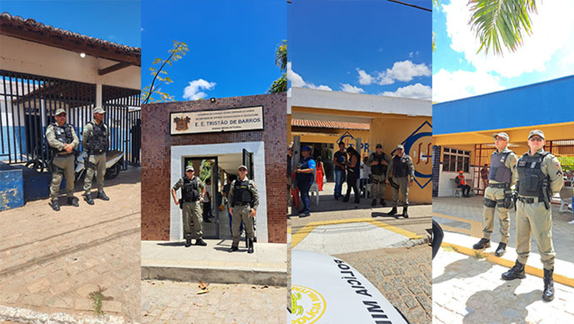 Imagem 1 - "Ocorreu tudo conforme planejado e esperado". As palavras são do coronel PM Josemário Xavier, coordenador operacional do esquema de segurança do ENEM 2023 no Rio Grande do Norte. Ainda de acordo com o oficial, nenhuma ocorrência relevante foi registrada neste primeiro de domingo de provas. As provas do Exame Nacional do Ensino Médio voltam a ser aplicadas no próximo domingo, dia 12, novamente mobilizando mais de 700 homenes das forças de segurança. Imagem 1 - "Ocorreu tudo conforme planejado e esperado". As palavras são do coronel PM Josemário Xavier, coordenador operacional do esquema de segurança do ENEM 2023 no Rio Grande do Norte. Ainda de acordo com o oficial, nenhuma ocorrência relevante foi registrada neste primeiro de domingo de provas. As provas do Exame Nacional do Ensino Médio voltam a ser aplicadas no próximo domingo, dia 12, novamente mobilizando mais de 700 homenes das forças de segurança.