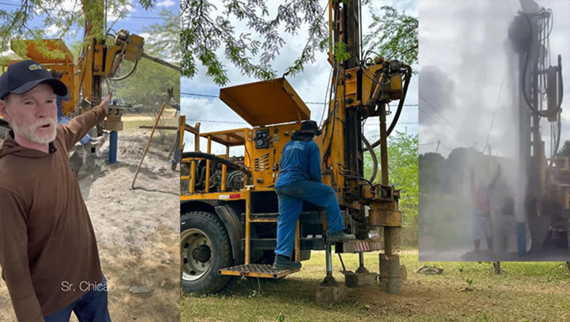 Imagem 1 - Os primeiros três poços foram concluídos com sucesso neste final de semana. O prefeito Raimundo Pezão quer concluir a perfuração dos outros 12 poços nos próximos 15 dias, em parceria com o DNOCS e o mandato do deputado federal João Maia. Imagem 1 - Os primeiros três poços foram concluídos com sucesso neste final de semana. O prefeito Raimundo Pezão quer concluir a perfuração dos outros 12 poços nos próximos 15 dias, em parceria com o DNOCS e o mandato do deputado federal João Maia.