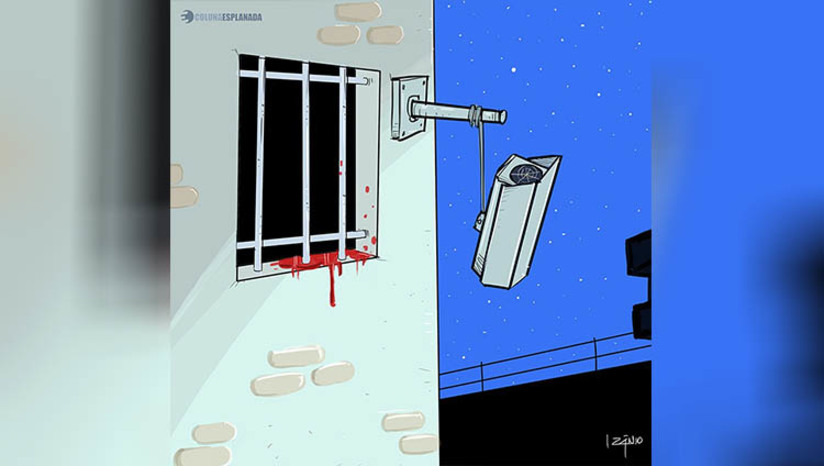 Imagem 1 -  [COLUNA ESPLANADA] Há exatos sete anos - quando 126 detentos foram mortos em massacres em presídios do Amazonas, Rio Grande do Norte e Roraima –, o então ministro da Justiça, Alexandre de Moraes, lançou um plano, com direito a cerimônia no Palácio do Planalto, que prometia verba de R$ 230 milhões para – entre outras medidas – a instalação de equipamentos de segurança nos presídios, como câmeras, raio-x e bloqueadores de sinal de celular. O recurso também seria destinado para construção de mais cinco unidades federais de segurança máxima. Nenhum saiu do papel e relatórios internos da Penitenciária Federal de Mossoró (RN) mostram que, desde o início de 2023, câmeras de segurança estão quebradas ou com a qualidade da imagem ruim (pontos cegos, sem monitoramento). A verba também seria destinada para a construção de muralhas, mas a estrutura só foi levantada na penitenciária federal de Brasília.