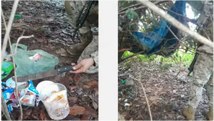 Imagem 1 - Mostrou fotos do local, que apresentava embalagens de comida, lona e um facão. Não informou se algum tipo de exame apontou com precisão que os fugitivos estiveram no local ou se era apenas um refúgio usado por caçadores. Também neste décimo primeiro dia de buscas, a Polícia Federal divulgou fotos de Tatu e Martelo com recompensa de 15 mil por informação que leve a prisão de cada um. A PRF e a Força Nacional concentram forças nas estradas e a PM e a Polícia Penal estão nas comunidades rurais entre Baraúna, no RN, e Jaguaruana, no Ceará. Para ajudar nas buscas, basta ligar 181 ou 84 9 8132 6057 Imagem 1 - Mostrou fotos do local, que apresentava embalagens de comida, lona e um facão. Não informou se algum tipo de exame apontou com precisão que os fugitivos estiveram no local ou se era apenas um refúgio usado por caçadores. Também neste décimo primeiro dia de buscas, a Polícia Federal divulgou fotos de Tatu e Martelo com recompensa de 15 mil por informação que leve a prisão de cada um. A PRF e a Força Nacional concentram forças nas estradas e a PM e a Polícia Penal estão nas comunidades rurais entre Baraúna, no RN, e Jaguaruana, no Ceará. Para ajudar nas buscas, basta ligar 181 ou 84 9 8132 6057