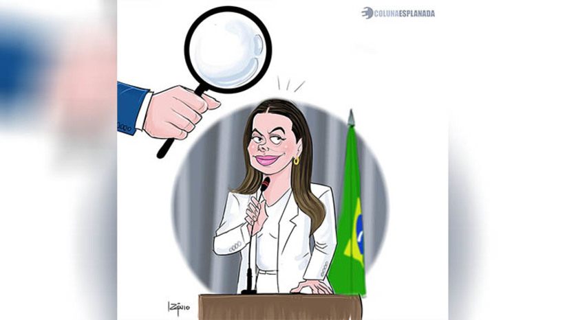 Imagem 1 -  [COLUNA ESPLANADA] Eleita presidente da Comissão de Constituição e Justiça (CCJ) da Câmara, a deputada bolsonarista Caroline de Toni (PL-SC) poderá ser investigada pela Procuradoria-Geral da República (PGR) por ameaça e incitação ao crime. O pedido de investigação foi protocolado pela Articulação dos Povos Indígenas do Brasil (Apib) e encaminhado à procuradora Eliana Peres Torelly de Carvalho após a parlamentar catarinense ter mencionado “banho de sangue” durante entrevista da Frente Parlamentar Agropecuária, contra a aprovação do Marco Temporal. A deputada também foi alvo de uma ação popular por supostamente utilizar a cota parlamentar para viajar para São Paulo se hospedando em área nobre da cidade. O processo foi extinto após ela ressarcir os valores à Câmara dos Deputados.