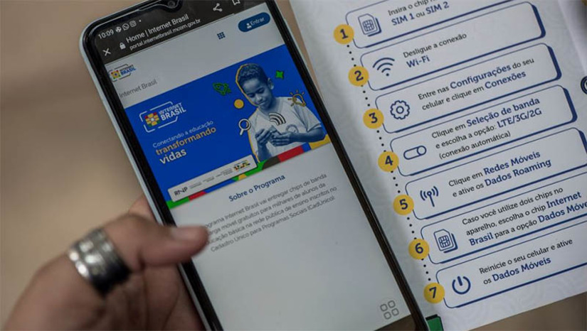 Imagem 1 -  RN deverá receber 24 mil chips de internet destinados a estudantes em situação de vulnerabilidade socialEm todo o país, o Ministério das Comunicações vai distribuir 100 mil chips. Por meio da Secretaria de Estado da Educação, da Cultura, do Esporte e do Lazer, o RN formalizou sua participação no programa Internet Brasil. Segundo o Grupo de Processamento de Dados (GPD) do órgão, 97 instituições de ensino serão contempladas, visando prover acesso gratuito à internet para alunos da educação básica. 