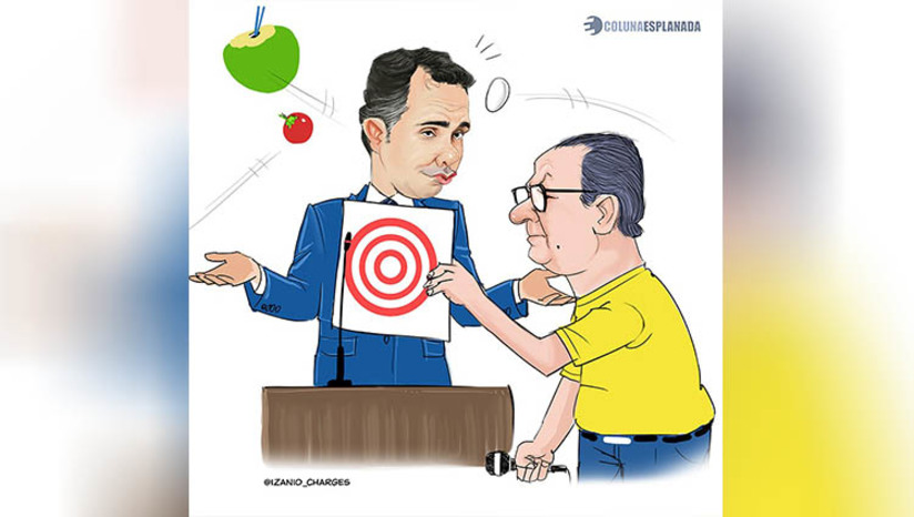 Imagem 1 -  [COLUNA ESPLANADA] Alvo de bolsonaristas durante ato em Copacabana, o presidente do Senado, Rodrigo Pacheco (PSD-MG), ignorou os ataques proferidos principalmente pelo pastor Silas Malafaia, que o chamou de "frouxo". O senador não se deixa pressionar e mantém a posição de que sua gestão não admitirá a “banalização do impeachment” de presidente ou ministros do STF. 