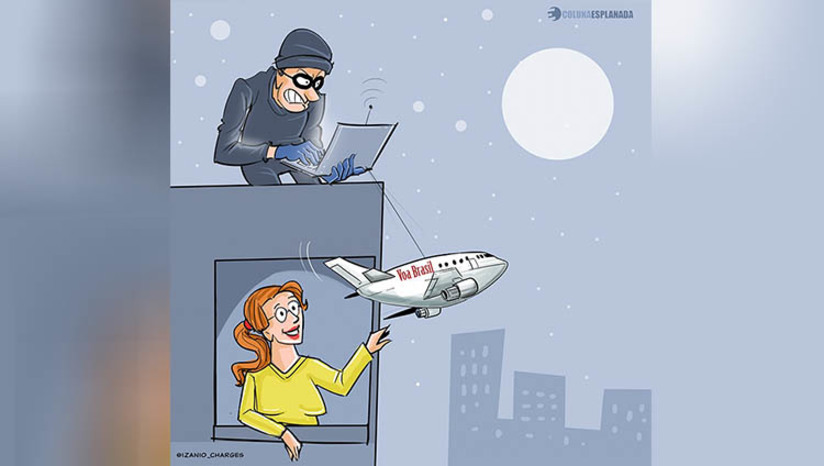   [COLUNA ESPLANADA] O programa Voa Brasil, iniciativa do Governo Federal que vai proporcionar descontos em passagens aéreas, nem foi lançado e já é alvo de golpistas. Sites e links maliciosos estão usando o nome do programa e do Ministério de Portos e Aeroportos para capturar dados pessoais de usuários. O programa oficial está em fase de estudo e ainda não tem data para lançamento.