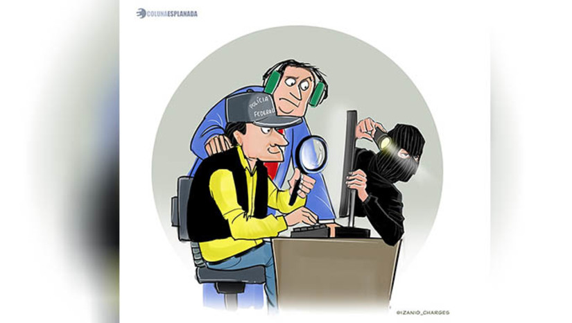 Imagem 1 -  [COLUNA ESPLANADA] Agentes da inteligência cibernética da Polícia Federal e da Agência Brasileira de Inteligência, a Abin, investigam há dias um ataque em massa a sites de nove ministérios e dois órgãos federais, que tirou por horas, em alguns deles, todos os portais do ar e prejudicou serviços de dados da intranet. Os ataques teriam sido contra os ministérios Da Gestão e Inovação, Fazenda, Povos Indígenas, Planejamento, Desenvolvimento & Indústria, Empreendedorismo, Previdência, Igualdade Racial, Mulheres, do COAF e da Casa da Moeda. 
