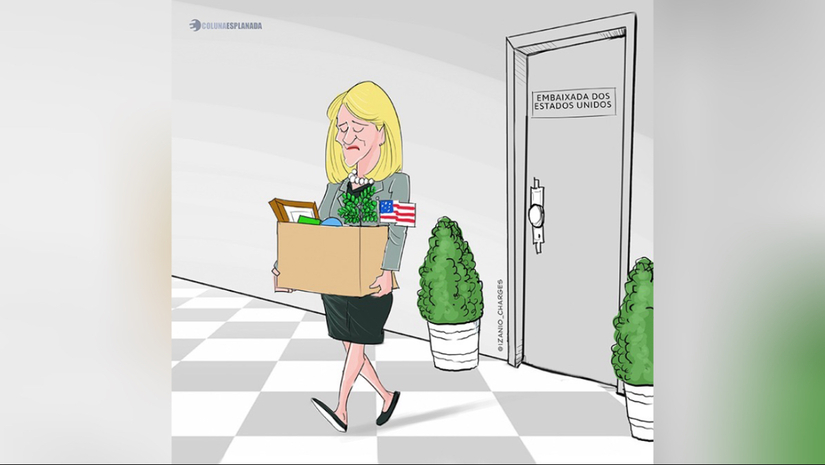 Imagem 1 -  [COLUNA ESPLANADA] O clima na Embaixada dos Estados Unidos é de desânimo com a eleição de Donald Trump presidente. Conta a rádio corredor que a embaixadora Elizabeth Bagley, democrata de carteirinha, estuda renunciar antes da posse de Trump, para evitar demissão vexatória. Se isso ocorrer, deve puxar uma fila de metade dos diplomatas lotados em Brasília. A divisão política da Embaixada vai ter que se virar.