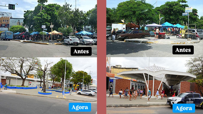 Imagem 1 -  O Centro Comercial está sendo feito para permitir acessibilidade nas calçadas no Centro de Mossoró-RN. Outro grande investimento, neste caso de mobilidade urbana, é a construção das duas pontes na Av. Presidente Dutra, acesso ao Grande Alto São Manoel, que passa a ganhar atenção especial após o encerramento dos festejos de Santa Luzia em 2024. Com investimento de quase R$ 22 milhões nas duas obras, o prefeito Allyson Bezerra quer entregar as duas no início de 2025.