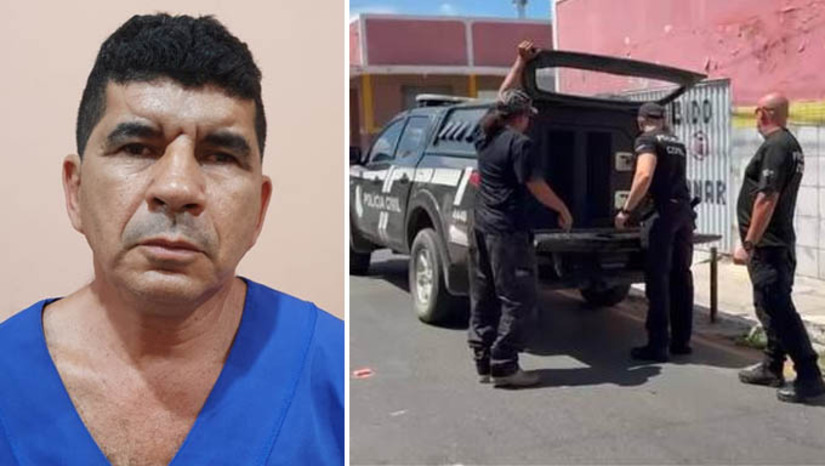 Imagem 1 - Condenado a mais de 10 anos por estrupro de vulnerável é preso em Areia Branca. Francisco Ronaldo Lima da Silva, de 54 anos, foi preso na manhã desta segunda-feira (23), pela equipe da Delegacia de Areia Branca. Contra ele havia mandado de prisão definitivo por sentença condenatória a uma pena de 10 anos, 7 meses e 24 dias de prisão por um crime de estupro de vulnerável, cometido no ano de 2017. A prisão foi realizada no Sítio Freire, na zona rural do município. Imagem 1 - Condenado a mais de 10 anos por estrupro de vulnerável é preso em Areia Branca. Francisco Ronaldo Lima da Silva, de 54 anos, foi preso na manhã desta segunda-feira (23), pela equipe da Delegacia de Areia Branca. Contra ele havia mandado de prisão definitivo por sentença condenatória a uma pena de 10 anos, 7 meses e 24 dias de prisão por um crime de estupro de vulnerável, cometido no ano de 2017. A prisão foi realizada no Sítio Freire, na zona rural do município.