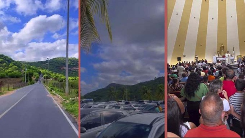 Imagem 1 -  Inaugurada em julho de 2023, as 33 estátuas em tamanho natural, que retratam o caminho de Jesus até o local da crucificação, foram feitas pelo talentoso escultor baiano Felix Sampaio. De acordo com o secretario de Turismo, Cultura e Eventos, Kleriston Dantas, houve um aumento expressivo de turistas e visitantes ao Santuário para ver de perto a Via Sacra e participar das missas e celebrações, o que consequentemente, movimenta também a economia da cidade. “Hoje a gente vê como positiva a construção da via sacra justamente pelo crescimento notado na programação do santuário do Lima e também nas visitações durante todo o dia a dia no santuário”.