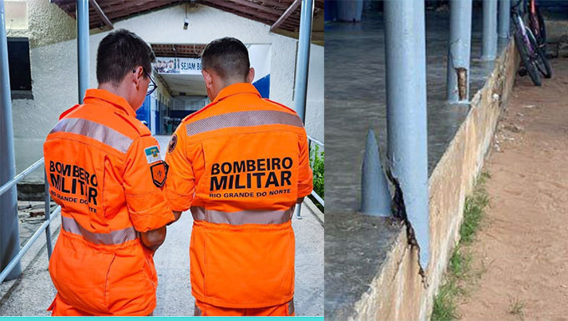 Imagem 1 - “A decisão foi comunicada formalmente à direção da escola, juntamente com os apontamentos técnicos que fundamentaram a medida. Ressaltamos que a ordem de desinterdição somente será emitida após a apresentação de comprovações técnicas que garantam o isolamento eficaz ou a completa eliminação dos riscos estruturais identificados”, informou o Bombeiros. Imagem 1 - “A decisão foi comunicada formalmente à direção da escola, juntamente com os apontamentos técnicos que fundamentaram a medida. Ressaltamos que a ordem de desinterdição somente será emitida após a apresentação de comprovações técnicas que garantam o isolamento eficaz ou a completa eliminação dos riscos estruturais identificados”, informou o Bombeiros.