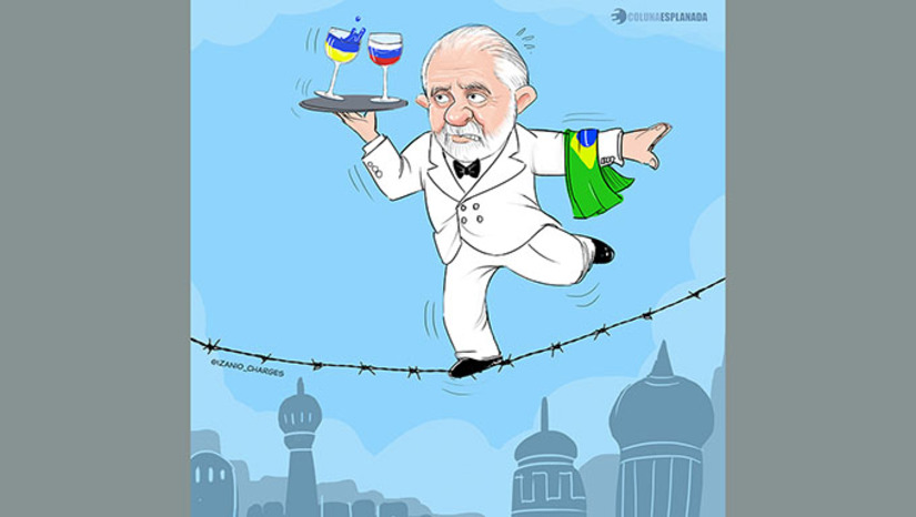   Depois de passar por Moscou e apertar a mão de Vladimir Putin, o presidente Lula da Silva agora tenta se equilibrar nos atos para enviar sinais à Ucrânia de que fala sério sobre a tentativa de paz. Lula deu aval para o Senado votar e aprovar três acordos de cooperação na área militar, de defesa e na área jurídica com a Ucrânia, que estavam tramitando devagar desde 2010, 2011 e 2018.