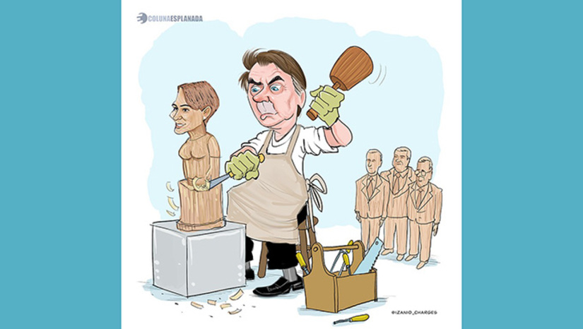 Imagem 1 -   Ele conta como futuros eleitos quatro membros de sua família: os filhos Carlos, por Santa Catarina; Eduardo, por São Paulo; Flávio, pelo Rio de Janeiro; e a esposa Michelle, pelo Distrito Federal. Bolsonaro tem articulado pessoalmente, com o PL, palanques estaduais. A meta é ter uma bancada de, no mínimo, 55 senadores. Contudo, esse arranjo pessoal causa constrangimentos. A turma Catarinense, por exemplo, ficou desconfortável sobre Carlos, porque a mudança do Rio para Florianópolis atrapalha planos de muitos aliados.