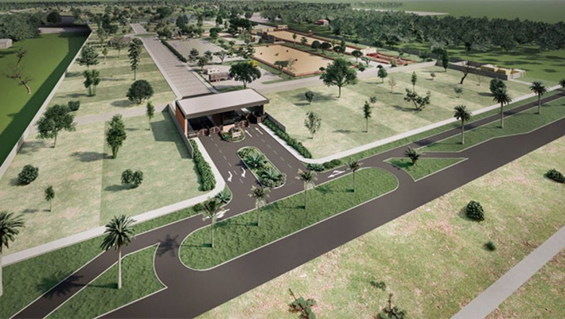 Imagem 1 -  O novo condomínio está localizado nas margens da RN 117, saída de Mossoró na direção de Governador Dix Sept Rosado-RN. Nesta região já está localizado o Cidade Oeste e também o Cidade Verde. Existe uma unidade da Policia Militar ativa. O Rancho Texas é um condomínio horizontal, fechado, com lotes que vão de 660 a 1.500 metros quadrados, cujo a proposta aos inquilinos mescla tranquilidade da vida no campo com a segurança e conforto particularidade já conhecido nos condomínios fechados.