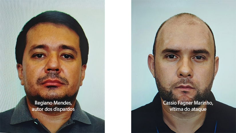   Regiano Mendes de Lima, de 41 anos, usando a arma institucional, matou Cássio Fagner Marinho da Costa, de 36 anos, e saiu atirando no meio da multidão, deixando outras sete pessoas baleadas. No momento do ataque, acontecia o show da banda Lagosta Bronzeada, em frente a Igreja Matriz de Nossa Senhora da Conceição e de São João Batista, dentro da Programação da Feira Multissetorial no Centro de Apodi-RN.