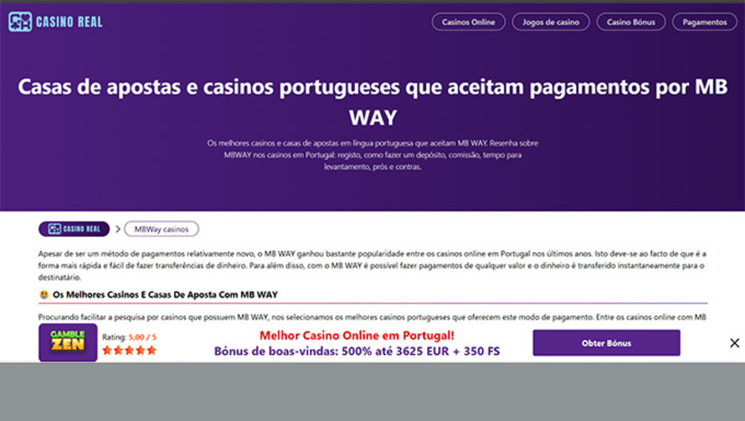   Lançado como uma evolução do sistema interbancário nacional, o MB Way transformou a forma como os jogadores portugueses interagem com os casinos online, tornando o financiamento de uma conta de jogo um processo de segundos e possível de realizar em qualquer lugar em Portugal.  A sua vasta popularidade e aceitação em quase todos os casinos online licenciados em Portugal fazem deste um método de depósito de eleição.