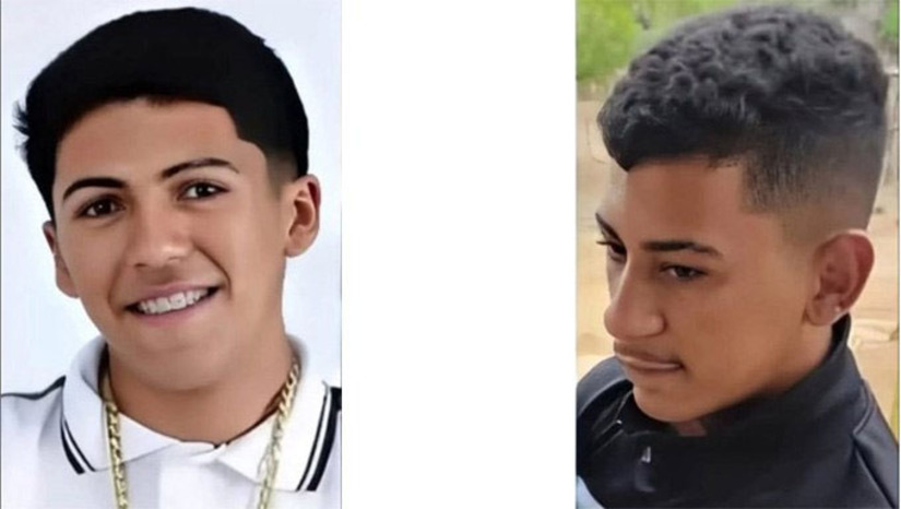Imagem 1 - Pedro Rafael da Silva, de 19 anos Cleidione Douglas da Silva, de 17 anos, saíram de casa numa motocicleta com destino a BR 226 e não mais foram vistos. Os familiares encontraram a motocicleta queimada e pedem ajuda a população, através das redes sociais, para localizar os dois. A Policia Civil confirma que está investigando o desaparecimento dos dois. Contato para informações: 84 98832 4922 e 84 99964 2381 Imagem 1 - Pedro Rafael da Silva, de 19 anos Cleidione Douglas da Silva, de 17 anos, saíram de casa numa motocicleta com destino a BR 226 e não mais foram vistos. Os familiares encontraram a motocicleta queimada e pedem ajuda a população, através das redes sociais, para localizar os dois. A Policia Civil confirma que está investigando o desaparecimento dos dois. Contato para informações: 84 98832 4922 e 84 99964 2381