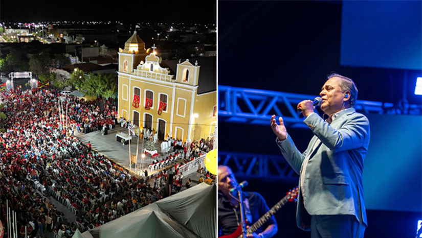   Durante a apresentação, a praça foi tomada por momentos de fé, adoração e louvor, com músicas e mensagens que tocaram o coração do público presente. Pouco antes, a tradicional missa de abertura, com a presença do Bispo Diocesano Dom Francisco Sales, do prefeito Givago Barreto, com os cuidados do padre Íakro Drean, pároco local que acolheu os fiéis e destacou a relevância espiritual e histórica da festa, que há gerações integra o calendário religioso e cultural de Caraúbas.